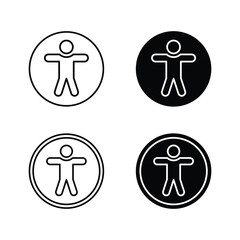 Universal Access Icons Stock Illustration