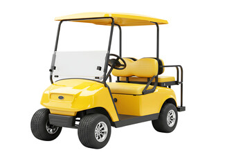golf cart two seater isolated on transparent background