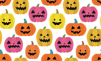 universal halloween pumpkin seamless pattern vibrant abstract jack o lantern design for web textile decoration print background