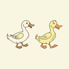 Duck icon vector. Adobe Illustrator Artwork