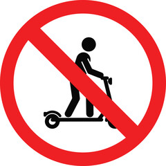 no scooter prohibited sign on white background © Art_Design