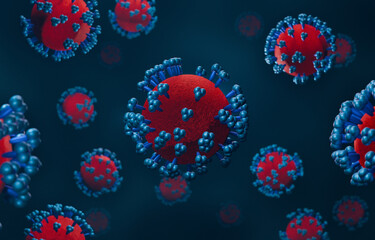 Medical disease virus. Influenza Covid or other infectious virus. Concept, 3D illustration