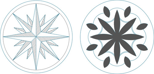 vector image illustration design ornament decoration background classic vintage ethnic traditional abstract floral 