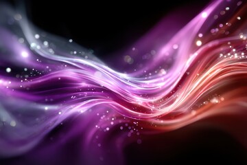 Colorful light waves dancing in the darkness creating a mesmerizing visual effect