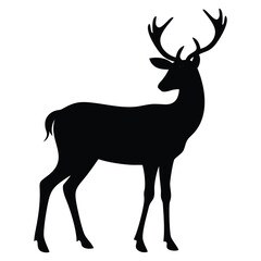 deer silhouette vector ,ai generator