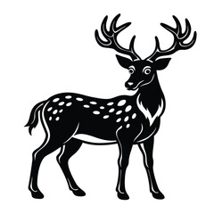 deer silhouette vector , ai generator