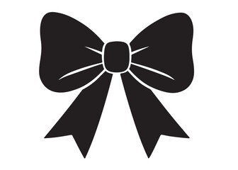 ribbon bow logo silhouette vector, tied bow logo icon silhouette, bow silhouette vector logo holiday icon gift, bows knot silhouette vector logo on white background