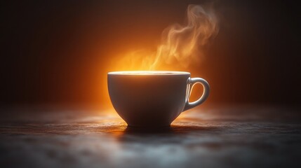 Obraz premium Warm comforting cup of hot beverage