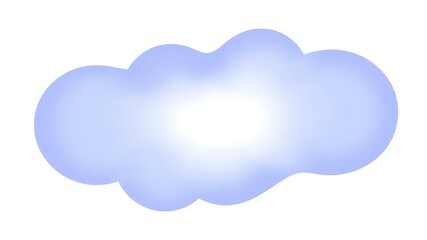 Simple and stylish blue cloud illustration perfect for backgrounds and design elements