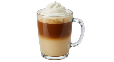 Isolated Latte Coffee Glass