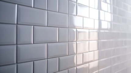 Obraz premium A wall with white tiles