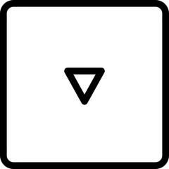 Arrow Icon &ndash; Black Outline Vector Direction Symbol Isolated on White Background