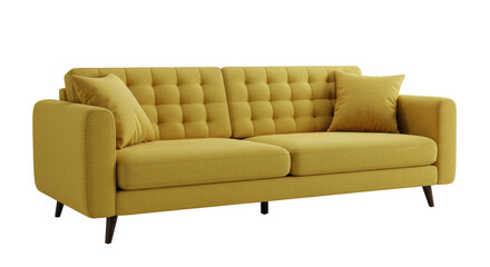 Isolated Yellow Sofa