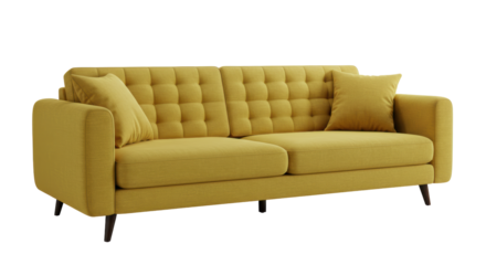 Isolated Yellow Sofa