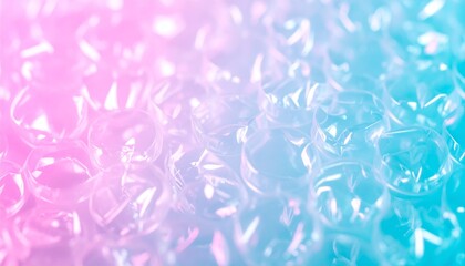 Close-Up Pastel Bubble Wrap in Dreamy Pink and Blue Colors