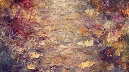 Abstract textured painting in muted tones