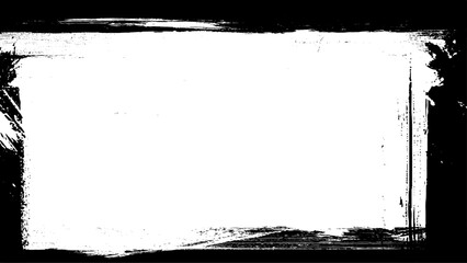 Grunge textured frame vector illustration border. Mask overlay on a frame with scratches and spots on a white background. 