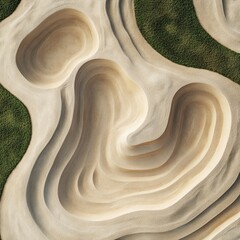 Golf Course Sand Traps Aerial View Bunkers and Greens, golf, sandtrap