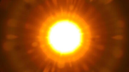 Obraz premium Glowing abstract bright light burst with blurry lens flares and orange color tones