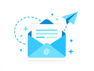 Sending Email Message Fast Delivery Concept Illustration