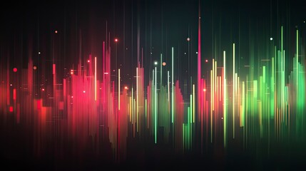 Abstract vibrant vertical lines of light