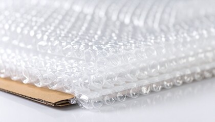 Soft focus bubble wrap sheet with reflective highlights