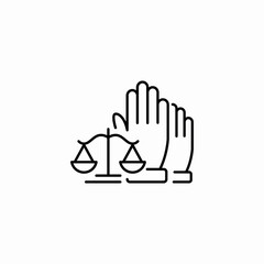 balance law icon sign vector