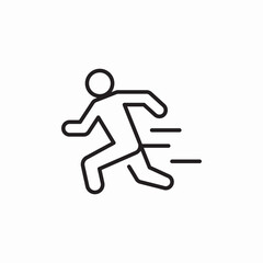 fast run icon sign vector