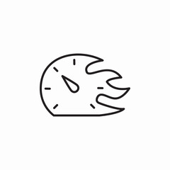 fast time flame icon sign vector