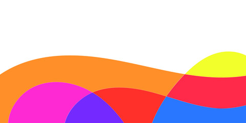 Abstract colorful wavy shapes (2)