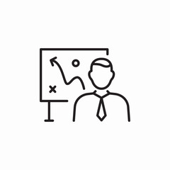 strategy presentation icon sign vector