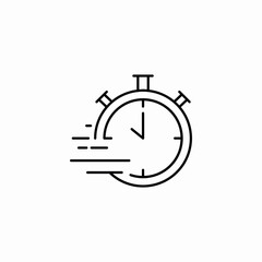 time speed icon sign vector