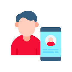 User flat color icon