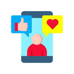 Social Media flat color icon