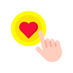 Like Button flat color icon
