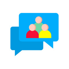 Group Chat flat color icon