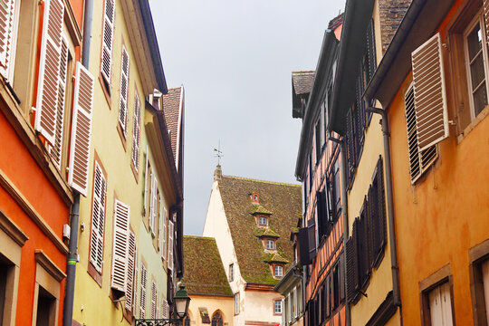 Beautiful architecture of old buildings in the center of Strasbourg, France