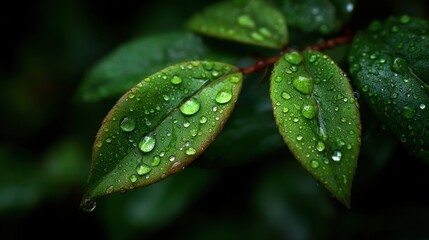 Emerald Dewdrops: Nature's Gentle Kiss