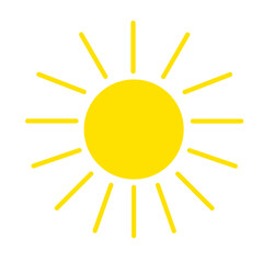 Simple yellow sun vector
