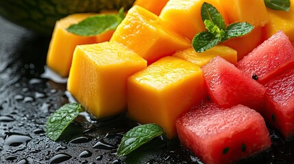 A vivid burst of mango, papaya, and watermelon.