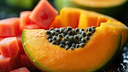 A vivid burst of mango, papaya, and watermelon.