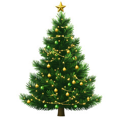 christmas tree, isolated on transparent background png