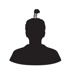 日本の戦国時代の武将イメージモノクロイラスト