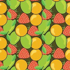 vector fruits seamless pattern background design