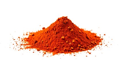 A pile of bright red paprika powder, vibrant and rich in color.&nbsp;