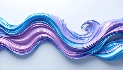 Fototapeta premium 3D Wave Liquid shape colour 