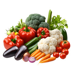 vegetables ,isolated on transparent background png