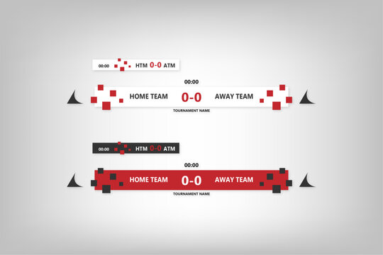 red sports banner for sports broadcasts tournament program tv match games