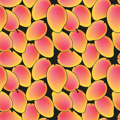 vector mango seamless pattern background design