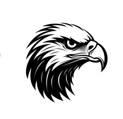 Black eagle head logo